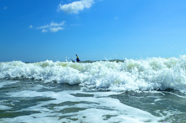 Kayaking on the Georgia coast near Tybee Island